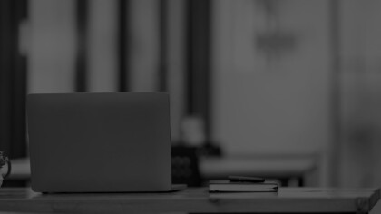 laptop on a desk