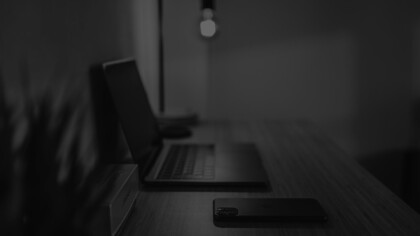 laptop on a desk